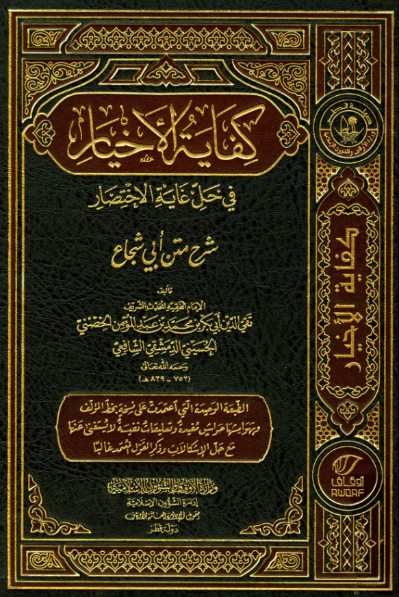 قراءة وتحميل كتاب كفاية الأخيار في حل غاية الاختصار لتقي الدين أبي بكر بن محمد الحصني PDF